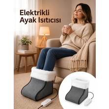 Beylini Omak 220V Elektrikli Ayak Isıtıcı Minder 5 Kademeli Kumandalı Ev Ofis Büro Bölgesel Isıtma Ayak Isıtma Pedi Gri Renk