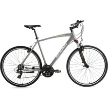 Bisan Trx 8100 Erkek Şehir Bisikleti 50CM V 28 Jant 21 Vites Açık Metalik Gri Yeşil Beyaz