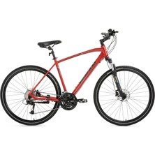 Bisan Trx 8500 Erkek Şehir Bisikleti 46CM Hd 28 Jant 27 Vites Mat Kırmızı Siyah