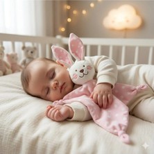 Erca Home Tekstil Ürünleri % 100 Pamuklu Çocuk Bebek Uyku Arkadaşı Tavşan Figürlü Yumuşak