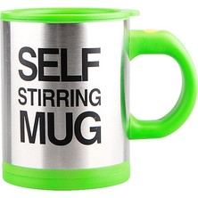 Çılgıntrend Kişiye Özel Kendini Karıştıran Mikser Kupa Termos Bardak Yeşili - Self Stirring Mug