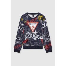 Guess Erkek Çocuk Desenli Sweatshirt