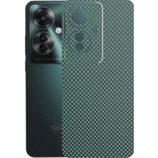 Kapps Oppo Reno 11F ile Uyumlu Fiber Serisi Premium Arka Kapak Kaplama(Kenarlar Yoktur!)