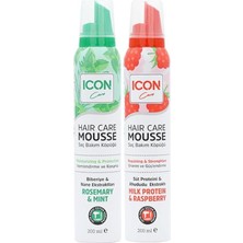 Renas Store Icon Saç Bakım Köpüğü Rosemary-Mınt & Mılk Proteın & Raspberry Set
