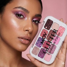 Renas Store Mov 12’li Glitter Göz Farı Paleti – No:03, Yüksek Pigmentli & Uzun Süre Kalıcı Işıltılı Tonlar – Parti & Özel Gün Makyajı Için