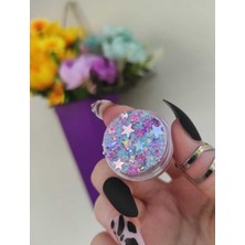 Renas Store Jel Far Parlak Glitter Simli Saç ve Vücut Simi Çiçekli, Serashinegozfarı45