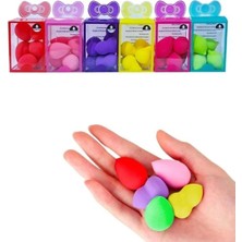 Renas Store 6lı Mini Renkli Makyaj Süngeri Çok Renkli