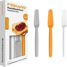 Renas Store Fiskars Fruehstuecksmesser 3 Parça, Toplam Uzunluk: 22 Cm, Plastik, Beyaz/turuncu/gri, Fonksiyonel Form, 1016121