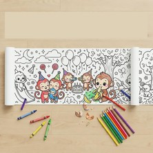 Renas Store Boyama Kağıdı Punch Maymun Rulo 4 Metre Uzunluk 45 cm Genişlik
