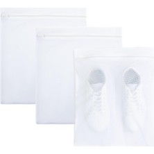 Renas Store Ocean Home Textile 3'lü Beyaz Renk Ayakkabı Yıkama Filesi Set