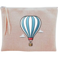 Renas Store Uçan Balon Teması Baskılı Makyaj Çantası Bej, LH9782364091231283123