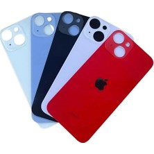 Genos Iphone 14 Arka Kapak Süper Kalite Cam -Lazer Kesim Beyaz