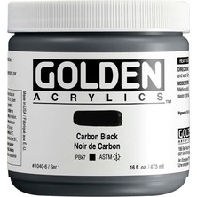 Golden Heavy Body Akrilik Boya 473 ml Seri 1 Carbon Black 1040