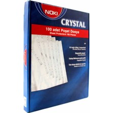 Noki 4830CR Pp Kristal Poset Dosya Mavi Kenarli Seffaf 100LÜ