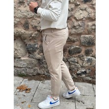 Gd Goldoremi 6649 Erkek Likralı Slim Fit Beli Lastikli Ipli Çelik Kumaş Rahat Jogger