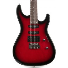 Angel AEG09-RD Transparent Wine Red Burst Elektro Gitar