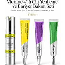 Vionine 4’lü Cilt Yenileme ve Bariyer Bakım Seti - Retinol Serum + Retinal Krem + Göz Kremi + Madeca Krem