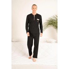 Gd Goldoremi 23403 Erkek Kışlık Yuvarlak Yaka Cepli Pamuklu Pijama Takımı