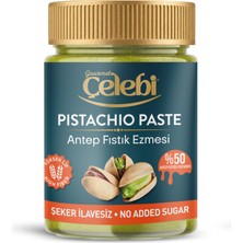 Gourmet Çelebi Şekersiz Sürülebilir Antep Fıstık Ezmesi 320 gr Katkısız Doğal ve %73 Fıstık İçeriği