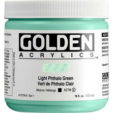 Golden Heavy Body Akrilik Boya 473 ml Seri 1 Light Phthalo Green 1578