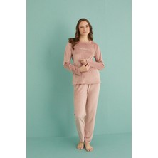 GD Goldoremi 13166-8 Kadın Feel So Good Kadife Pijama Takım