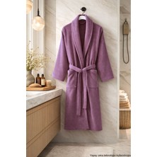 Ely Parker Şalyaka Pamuklu Unisex Bornoz Mürdüm