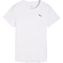 Puma W Tad Essential Crew Kadın Beyaz Koşu Tişört