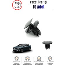 SEMECHLER Fiat Egea Fiorino Punto Evo Uyumlu Davlumbaz Çamurluk Ön Tampon Muhafaza Bakalit Klipsi (10 Adet)