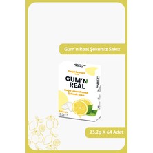 Ülker Gum'n Real - Doğal Limon Aromalı Şekersiz Sakız - 23.2 Gram - 64 Adet