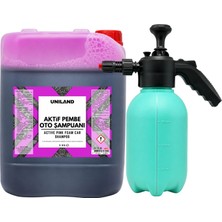 Uniland Aktif Pembe Oto Şampuanı 5 Kg + Köpük Pompa