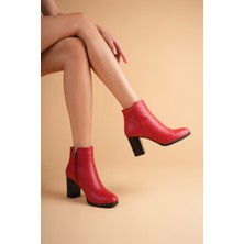 Analin Shoes Kadın Hakiki Deri Şık Topuklu Bot