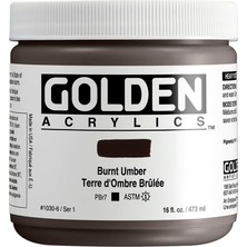 Golden Heavy Body Akrilik Boya 473 ml Seri 1 Burnt Umber 1030