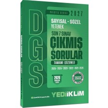 Yediiklim Yayınları 2027 Dgs Sayısal Sözel Yetenek Son 7 Sınav Tamamı Çözümlü Çıkmış Sorular