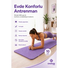 Ckspor  10 mm NBR Egzersiz Matı Kaymaz Pilates Matı Taşıma Askılı Yoga Pilates Fitness Minderi