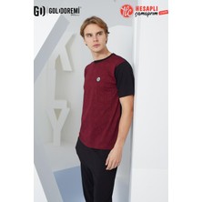 Kly 2117 Erkek %100 Pamuklu Bisiklet Yaka Rahat Kalıp Kısa Kollu  Pijama Takım