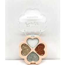 Renas Store Hb Tasarım Rose 4'lü Kalpli Glitter - Glıtter Eyeshadow No:1, ROESIAROSE741