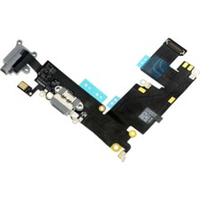 Genos Iphone 6 Uyumlu Şarj Soket Flex Siyah Renk