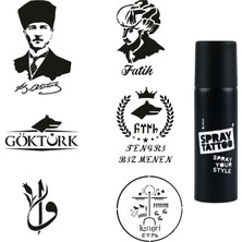 Renas Store Çılgın Aşklar Spray Tattoo Geçici Dövme Yapma Seti Sprey Dövme Kiti