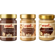 Ezel'den Sütlü Fındık Kreması & Kakaolu Fındık Kreması & Fındık Ezmesi