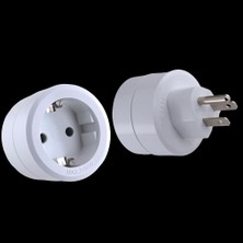 Renas Store Tek-Iş Amerikan Tip Fişe Çevirici Seyahat Adaptörü - Beyaz, 16 A, 100 - 250 V, C/e/f (Türkiye) - B (Amerika) Fişi