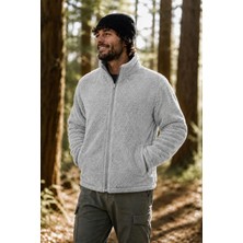 Ghassy Co. Erkek Pro Termal Iç Dış Sherpa Sonbahar Kış Tam Fermuarlı Peluş Sweatshirt