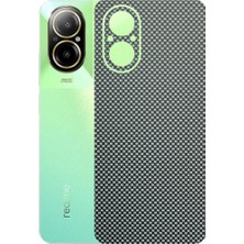 Kapps Realme 12 Lite ile Uyumlu Fiber Serisi Premium Arka Kapak Kaplama(Kenarlar Yoktur!)