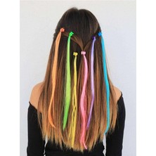 Renas Store Rengarenk Unicorn 6'lı Takma Postiş Saç Toka Pembe Mavi Sarı Mor Yeşil Renkli