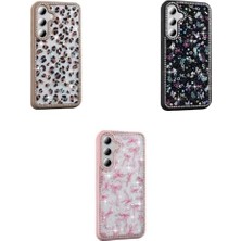 Spia  Galaxy S24 Fe ile Uyumlu Kılıf Pembe Azya Taşlı Kapak ( Galaxy S24 Fe ile Uyumlu, Pembe)