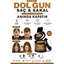 SpringMax Yeni Nesil Saç Dolgunlaştırıcı Saç Kapatıcı Koyu Sarı Pudra | Seyrek Sakal Saçlar İçin | Dip Boya Etkili Beyaz Kapatıcı Suda Çıkmaz