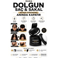 SpringMax Yeni Nesil Saç Dolgunlaştırıcı Saç Kapatıcı Siyah Pudra | Seyrek Sakal Saçlar İçin | Dip Boya Etkili Beyaz Kapatıcı Suda Çıkmaz