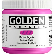 Golden Heavy Body Akrilik Boya 473 ml Seri 6 Medium Magenta 1570