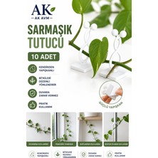 Ak Avm 10 Adet Bitki Klipsi Sarmaşık Tutucu Kendinden Yapışkanlı Pratik Ürün