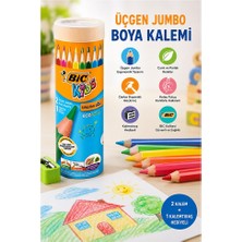 Artlantis 12 Li Jumbo Kuru Boya Kalemi Teneke Kutu 1 Paket Bic Kalın 12 Renk Jumbo Kuruboya Tam Boy Renkli Kalem