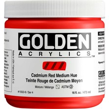 Golden Heavy Body Akrilik Boya 473 ml Seri 4 Cadmium Red Medium Hue 1552